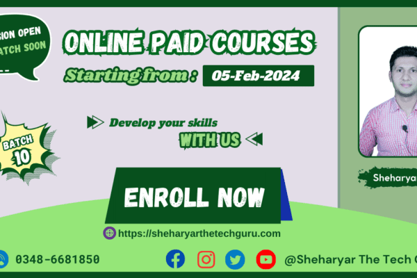 Online Courses by Sheharyar the tech guru